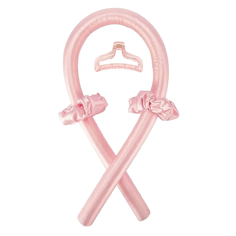 Heatless Curling Set - Satin Hair Rollers for Overnight Curls - Heatless Hair Curlers with Headband - Gentle and Effective Hair